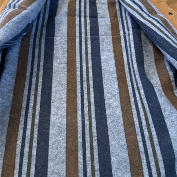 Wrangler Barn Chore Coat Jacket-Blanket Lining in tan canvas-Workwear-S-Read - Picture 6 of 7